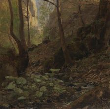 Forest Study, 1842. Creator: Hans Gude