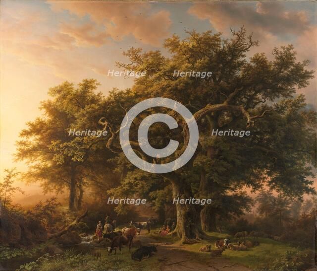 Forest Scene, 1848. Creator: Barend Cornelis Koekkoek.