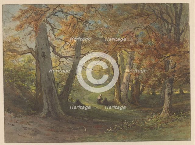 Forest view near Oosterbeek, 1834-1906. Creator: Maria Vos.