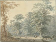 Forest view with figures, 1818. Creator: Jan Apeldoorn
