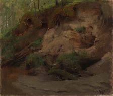 Forest with a Sandy Slope, 1887. Creator: Eero Jarnefelt
