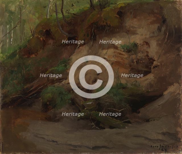 Forest with a Sandy Slope, 1887. Creator: Eero Jarnefelt.
