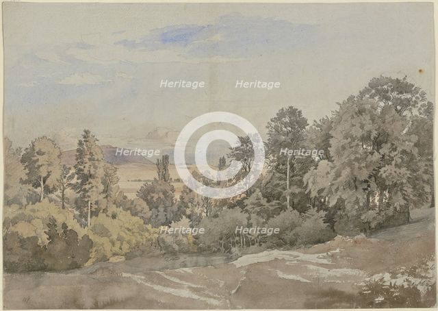 Forest with distant view, mid-19th century. Creator: Johann Wilhelm Schirmer.