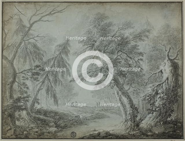 Forest with Stream and Figures, n.d.