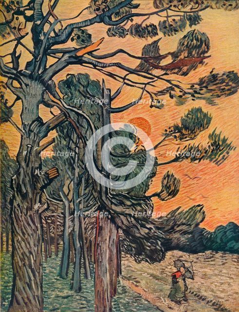 'Foret De Sapins Au Declin Du Jour', 1889. Artist: Vincent van Gogh.