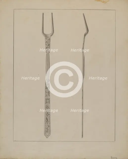 Fork, c. 1936. Creator: Anthony Zuccarello.