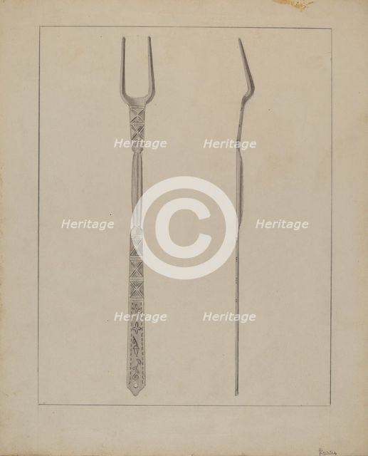 Fork, c. 1936. Creator: Anthony Zuccarello.
