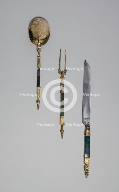 Fork, Knife, and Spoon, Germany, southern, c. 1600. Creator: Unknown.