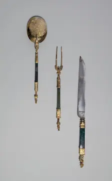 Fork, Knife, and Spoon, Germany, southern, c. 1600. Creator: Unknown