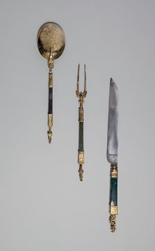 Fork, Knife, and Spoon, Germany, southern, c. 1600. Creator: Unknown
