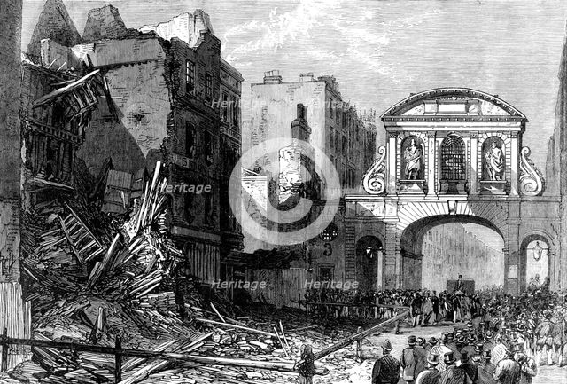 Forlorn condition of Temple-Bar, 1868. Creator: Unknown.
