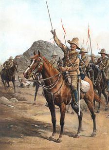 Form Up, No 2! Form Up! British lancers at the Battle of Omdurman, Sudan, 1898