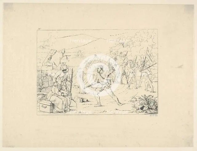 Formation of Guerrilla Bands (from Confederate War Etchings), 1861-63. Creator: Adalbert John Volck.