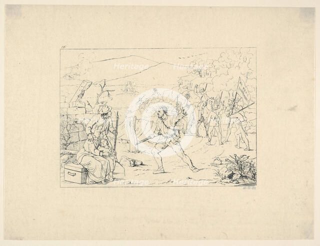 Formation of Guerrilla Bands (from Confederate War Etchings), 1861-63. Creator: Adalbert John Volck.