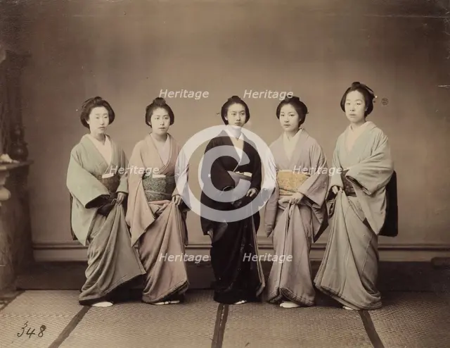 Formal Portrait of Five Women, c1885. Creator: Unknown.