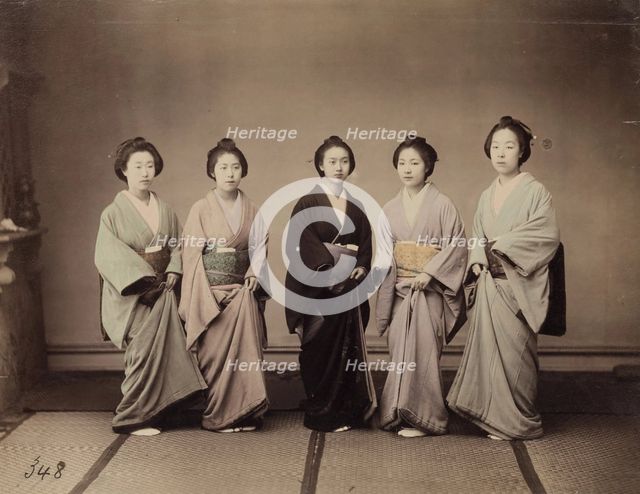 Formal Portrait of Five Women, c1885. Creator: Unknown.