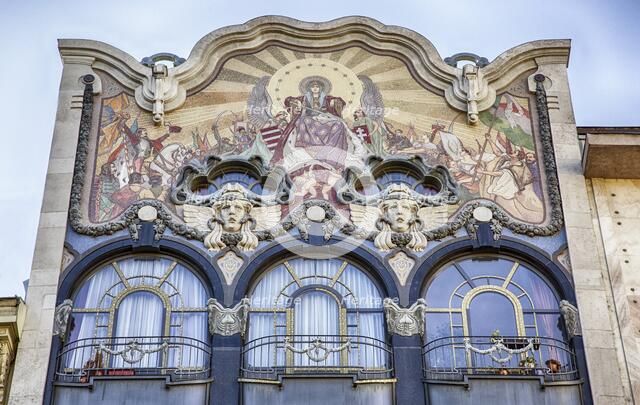 Former Building of Torok Bank, Budapest, Hungary, (1906), c2014-2017. Artist: Alan John Ainsworth.