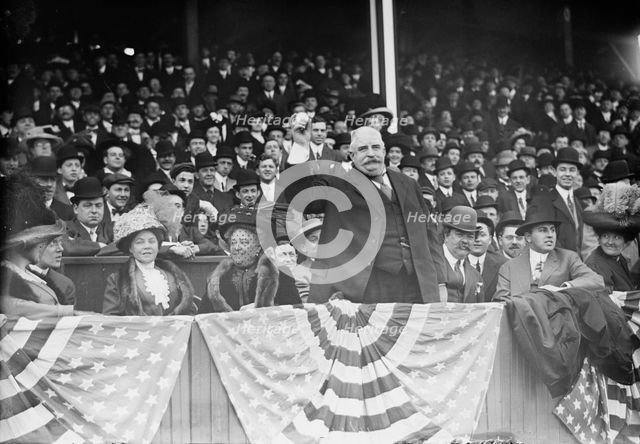 Former Police Chief Devery opening American League Park, 1910. Creator: Bain News Service.