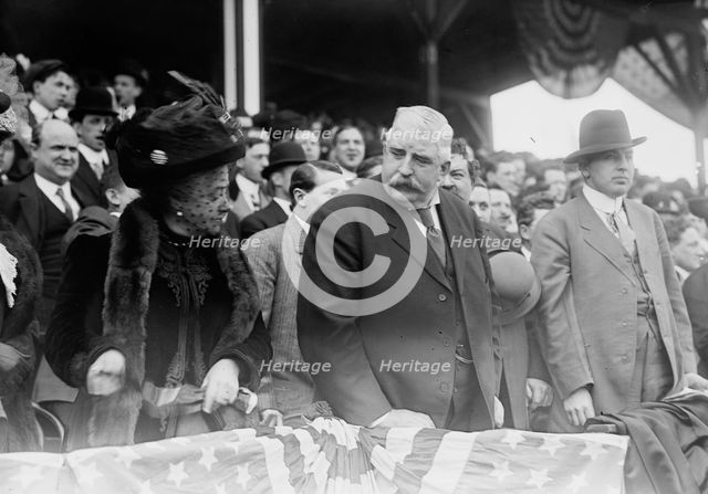 Former Police Chief Devery opening American League Park, 1910. Creator: Bain News Service.