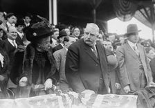 Former Police Chief Devery opening American League Park, 1910. Creator: Bain News Service