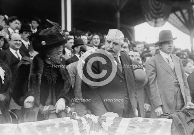 Former Police Chief Devery opening American League Park, 1910. Creator: Bain News Service.