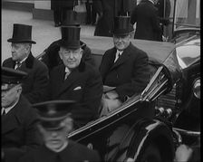 Former President Calvin Coolidge and President Herbert C Hoover Sitting in a Car at the..., 1929. Creator: British Pathe Ltd