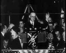 Former President Calvin Coolidge Addressing the Crowd at the Republican Congress in Chicago, 1932. Creator: British Pathe Ltd