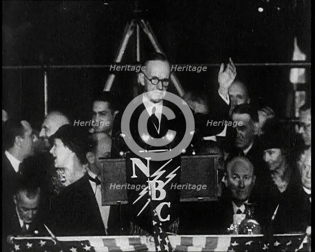Former President Calvin Coolidge Addressing the Crowd at the Republican Congress in Chicago, 1932. Creator: British Pathe Ltd.