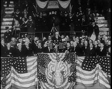 Former President Calvin Coolidge Addressing the Crowd at the Republican Congress in Chicago, 1932. Creator: British Pathe Ltd