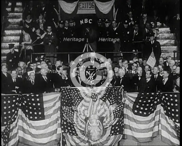 Former President Calvin Coolidge Addressing the Crowd at the Republican Congress in Chicago, 1932. Creator: British Pathe Ltd.