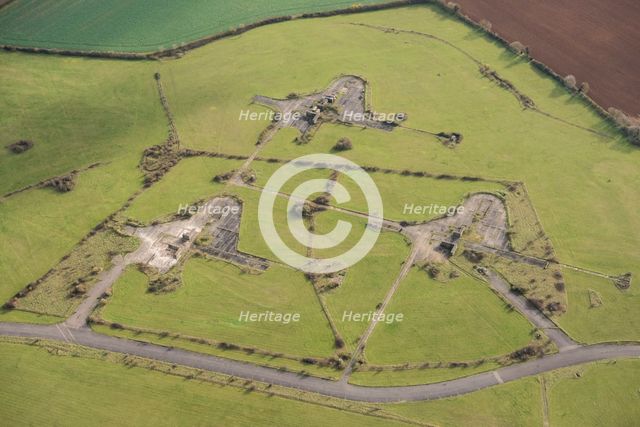 Former Thor Missile site at the disused RAF North Luffenham Airfield, Edith Weston, Rutland, 2020. Creator: Damian Grady.