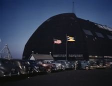Formerly an aircraft dock, this huge building...Goodyear Aircraft Corp., Akron, Ohio, 1941. Creator: Alfred T Palmer