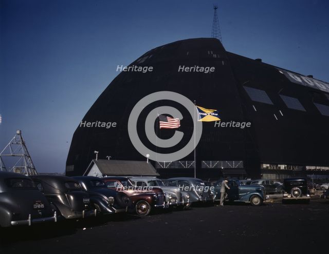 Formerly an aircraft dock, this huge building...Goodyear Aircraft Corp., Akron, Ohio, 1941. Creator: Alfred T Palmer.