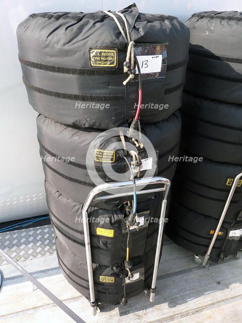 Formula One tyre heatres 2013 Artist: Unknown.