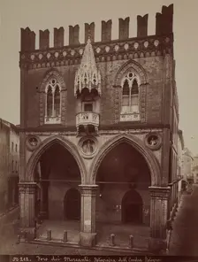 Foro dei Mercanti - Palazzo della Mercanzia, Bologna, between 1880-1890. Creator: Emilia