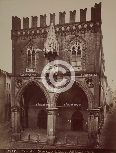 Foro dei Mercanti - Palazzo della Mercanzia, Bologna, between 1880-1890. Creator: Emilia.