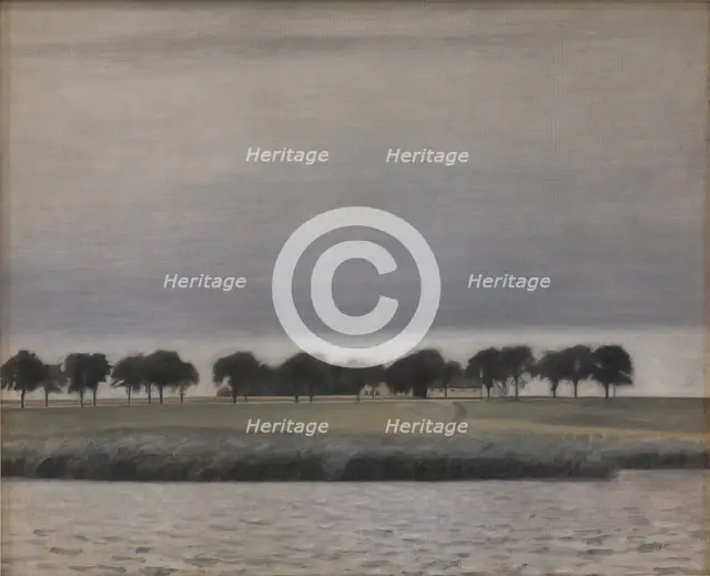 Forstudie til "Solregn. Gentofte Sø", 1903. Creator: Hammershøi, Vilhelm (1864-1916).