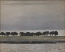 Forstudie til "Solregn. Gentofte Sø", 1903. Creator: Hammershøi, Vilhelm (1864-1916)
