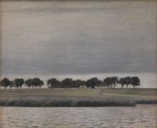 Forstudie til "Solregn. Gentofte Sø", 1903. Creator: Hammershøi, Vilhelm (1864-1916)