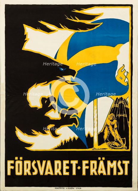 Försvaret Främst (Defense primarily) , 1914. Creator: Widholm, Gunnar (1882-1953).