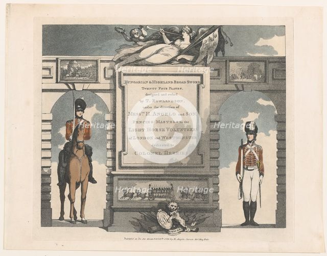 Forward, Hungarian and Highland Broadsword, Feb 12, 1799. Creator: Thomas Rowlandson.