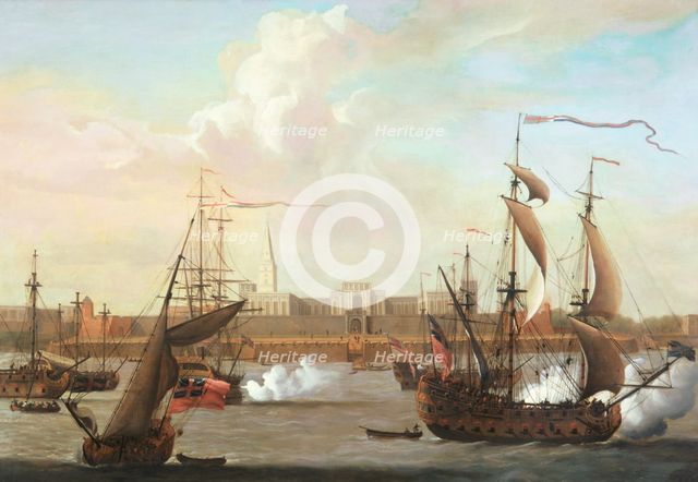 Fort William, Calcutta, India, c1731. Creators: Samuel Scott, George Lambert.