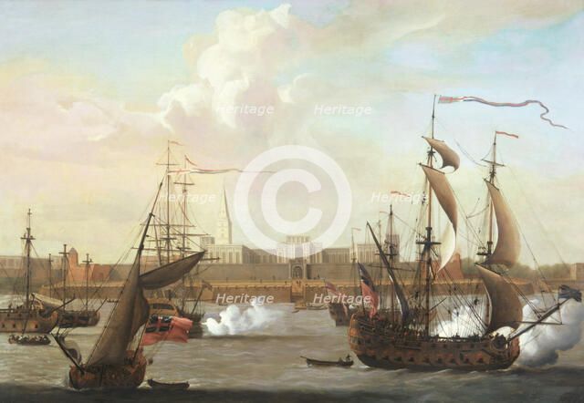 Fort William, Calcutta, India, c1731. Creators: Samuel Scott, George Lambert.