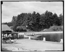 Fort William Henry Hotel and Prospect Mt. Mountain, Lake George, N.Y., between 1900 and 1915. Creator: Unknown
