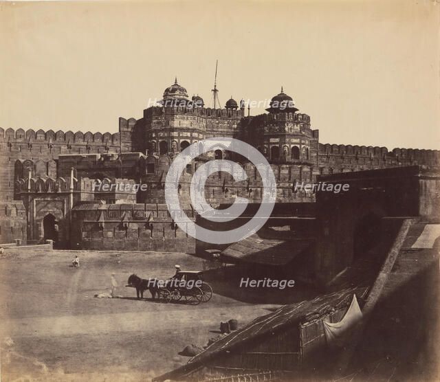 Fort Agra, The Delhi Gate, 1850s. Creator: John Murray.