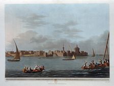 Fort and Harbour of Aboukir, Ancient Canopus Egypt, 1801. Artist: Thomas Milton
