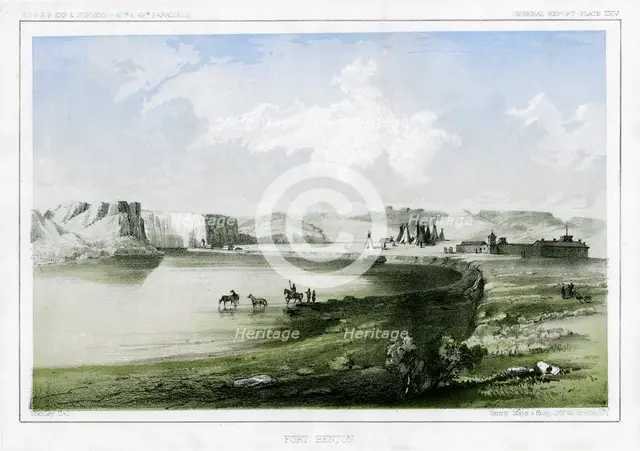Fort Benton, Montana, USA, 1856. Artist: John Mix Stanley