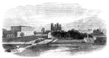 Fort Church and South Barracks, Calcutta, India, 1870