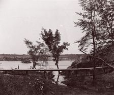 Fort Darling. Masked Battery and Obstruction in James River, ca. 1865. Creator: William Frank Browne