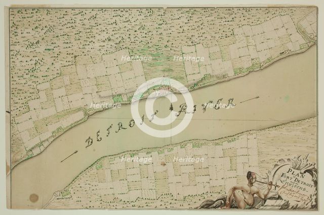Fort Detroit and Its Environs, between 1763 and 1764. Creator: John Montresor.